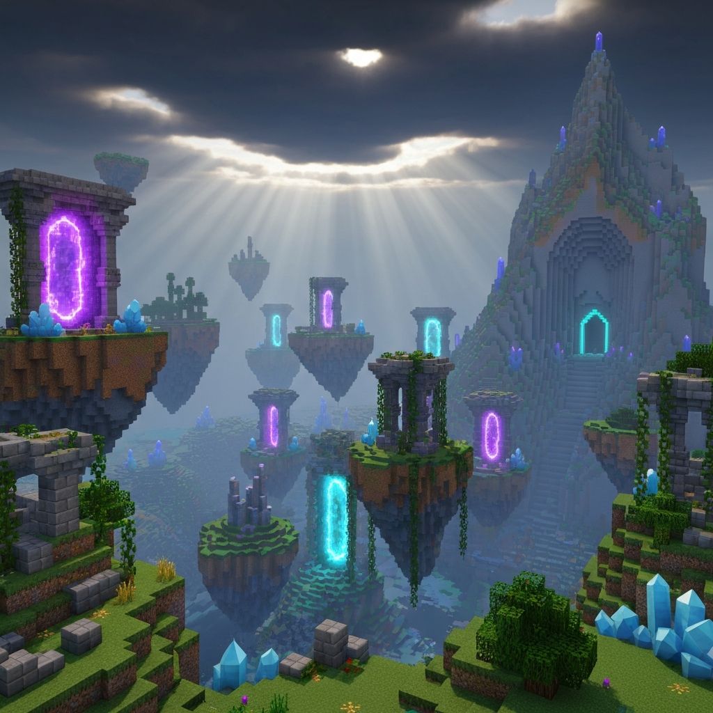 WorldCraft Dimensions - mystic dimension landscape